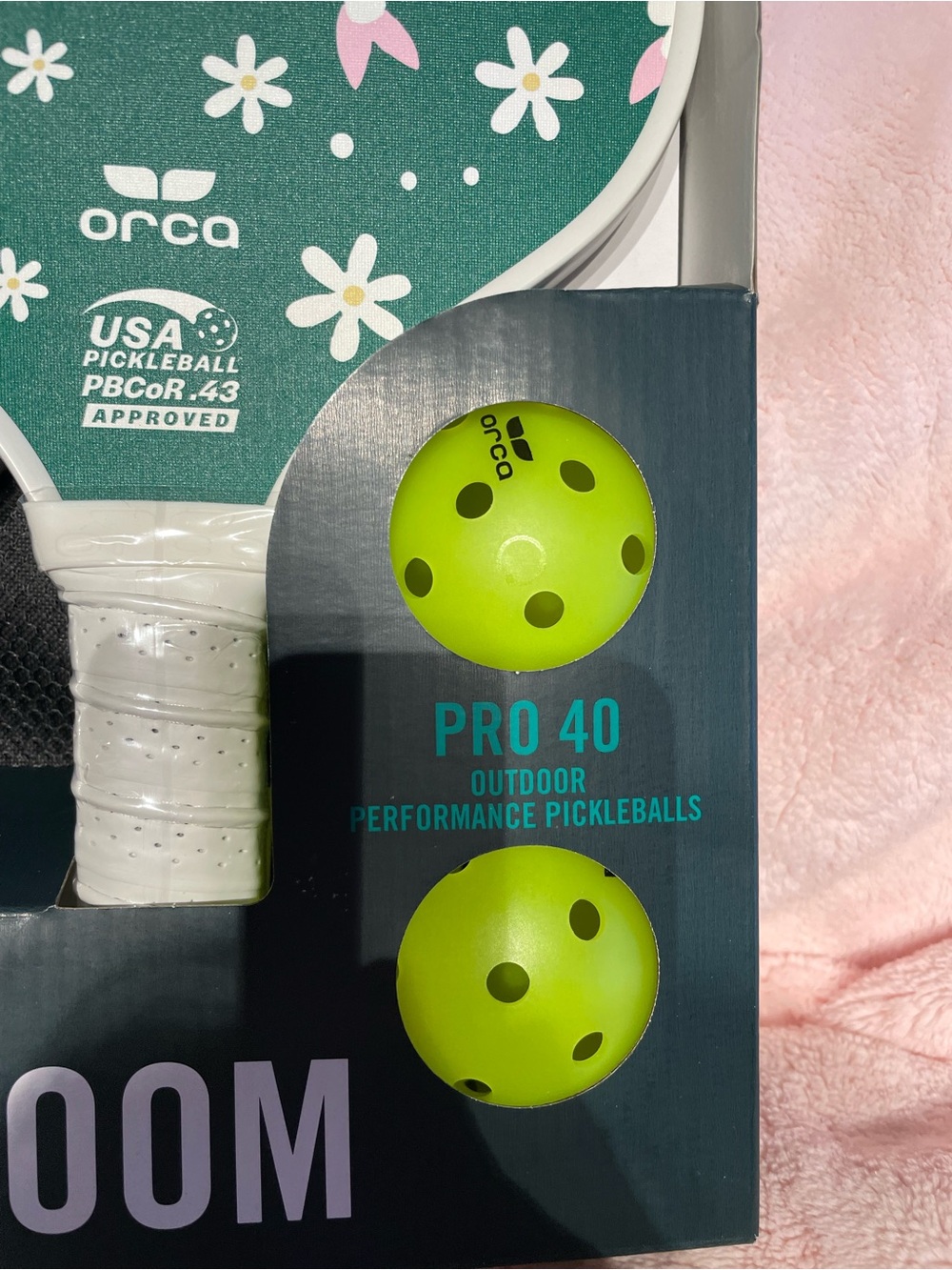 NIB Orca Pickleball Paddle Set w Balls and Carrying Bag Floral Bloom Print - Picture 4 of 10